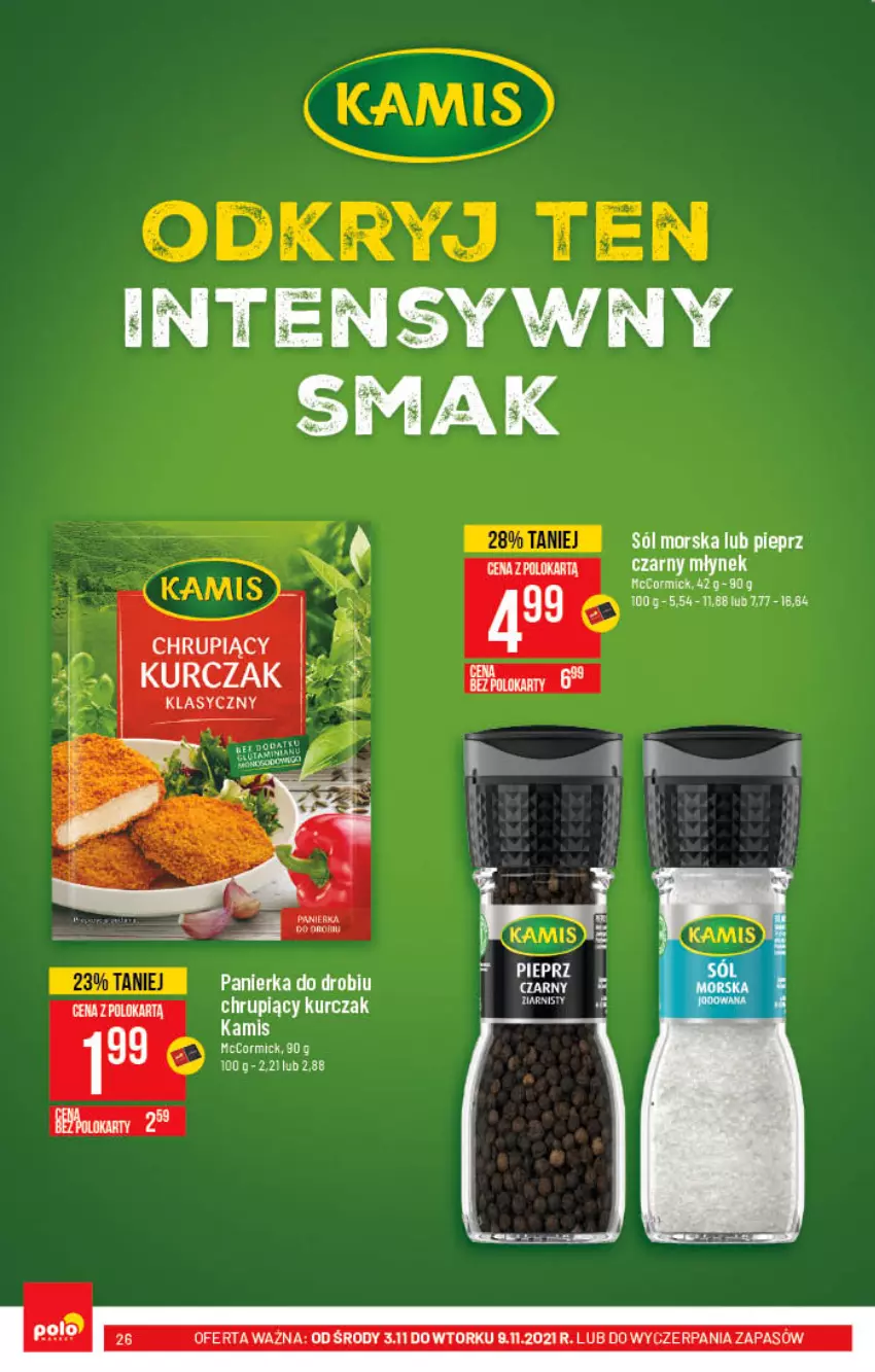 Gazetka promocyjna PoloMarket - Gazetka pomocyjna - ważna 03.11 do 09.11.2021 - strona 26 - produkty: Kamis, Kurczak, Młynek