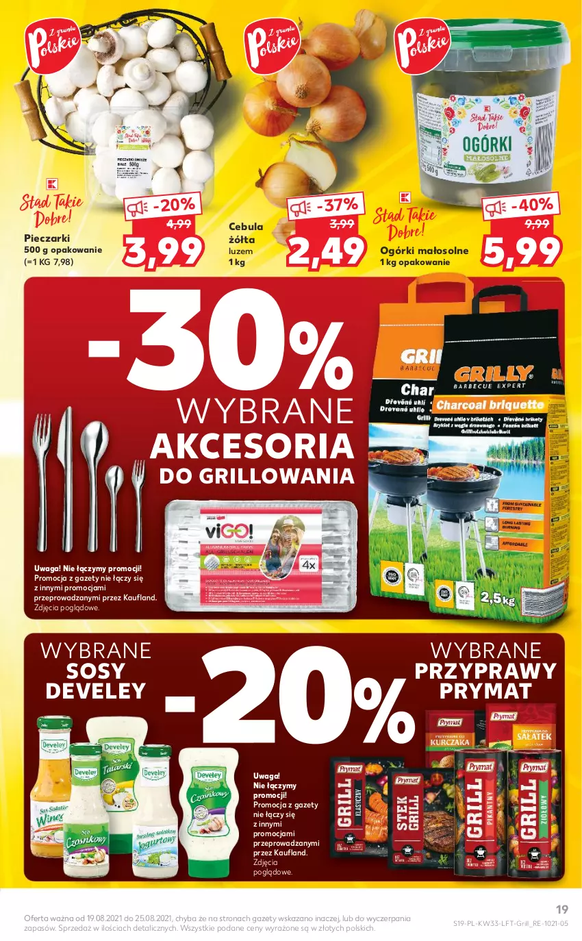 Gazetka promocyjna Kaufland - OFERTA TYGODNIA - ważna 19.08 do 25.08.2021 - strona 19 - produkty: Cebula, Grill, Piec, Prymat, Przyprawy, Sos, Waga