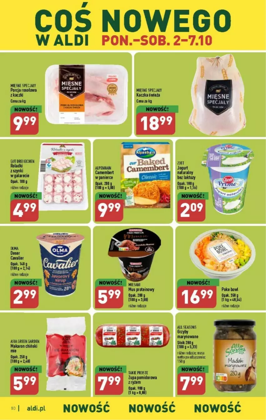 Gazetka promocyjna Aldi - ważna 02.10 do 07.10.2023 - strona 13 - produkty: Fa, Kaczka, Makaron, Makaron chiński, Mięsne specjały, Mus