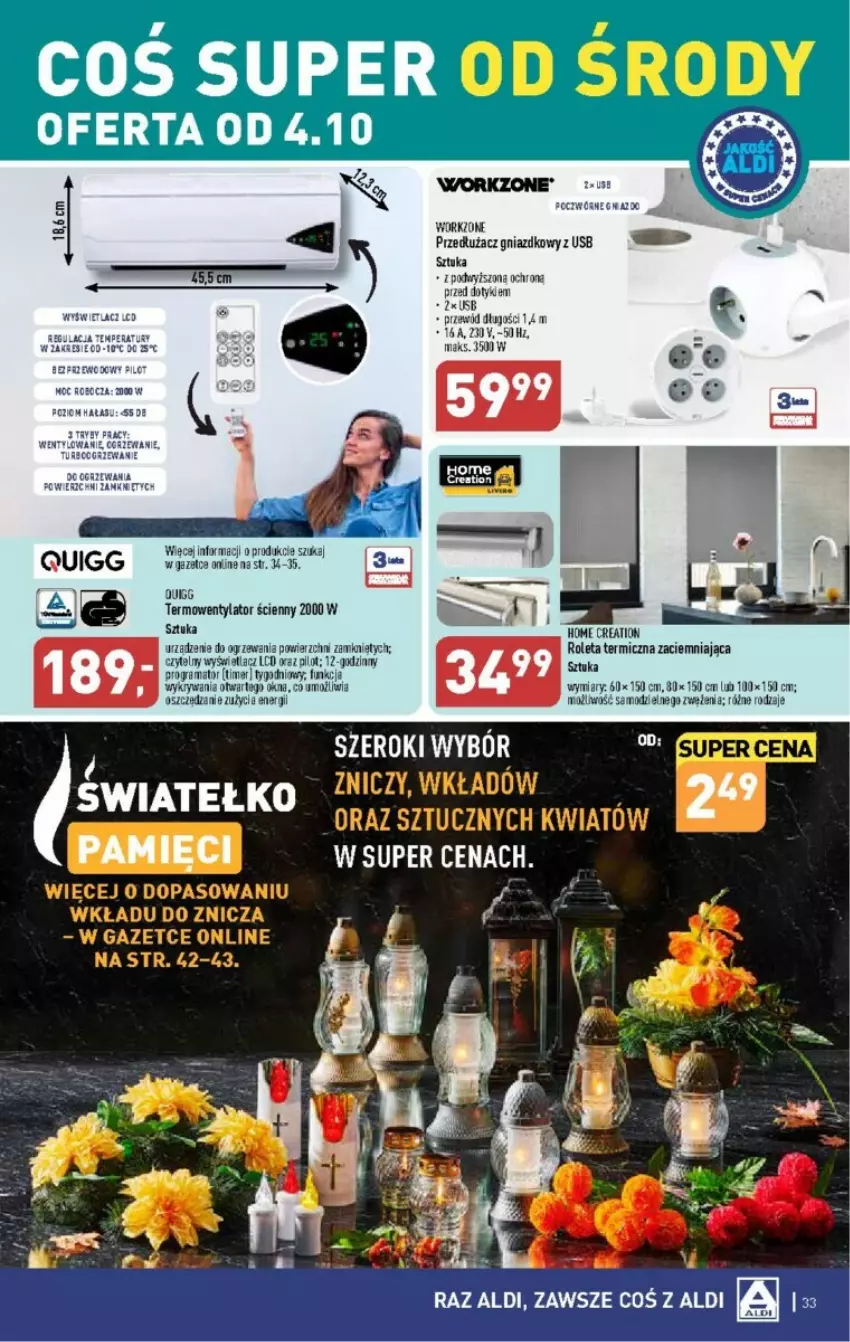 Gazetka promocyjna Aldi - ważna 02.10 do 07.10.2023 - strona 27 - produkty: Roleta, Termowentylator