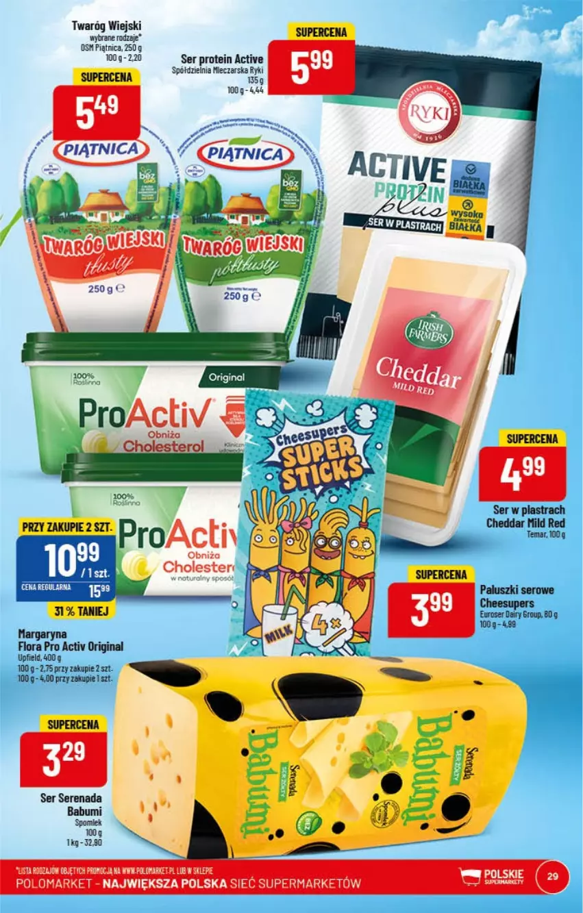 Gazetka promocyjna PoloMarket - Gazetka pomocyjna - ważna 18.01 do 24.01.2022 - strona 29 - produkty: Cheddar, Flora, Gin, LG, Miecz, Piątnica, Ser, Twaróg