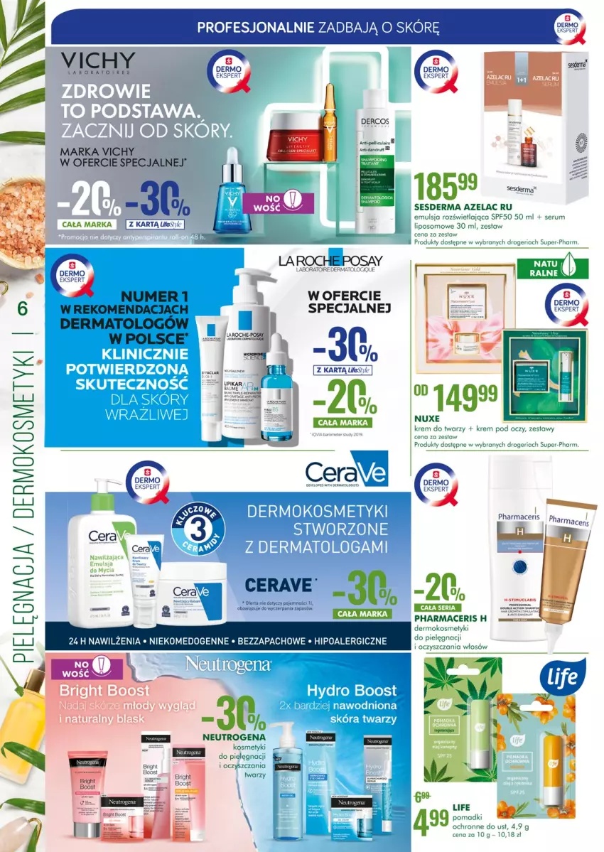 Gazetka promocyjna Super Pharm - Gazetka - ważna 16.09 do 29.09.2021 - strona 6 - produkty: Acer, Emulsja, Kosmetyki do pielęgnacji, Krem do twarzy, Neutrogena, Nuxe, Pharmaceris, Rama, Rum, Ser, Serum, Sesderma, Sól