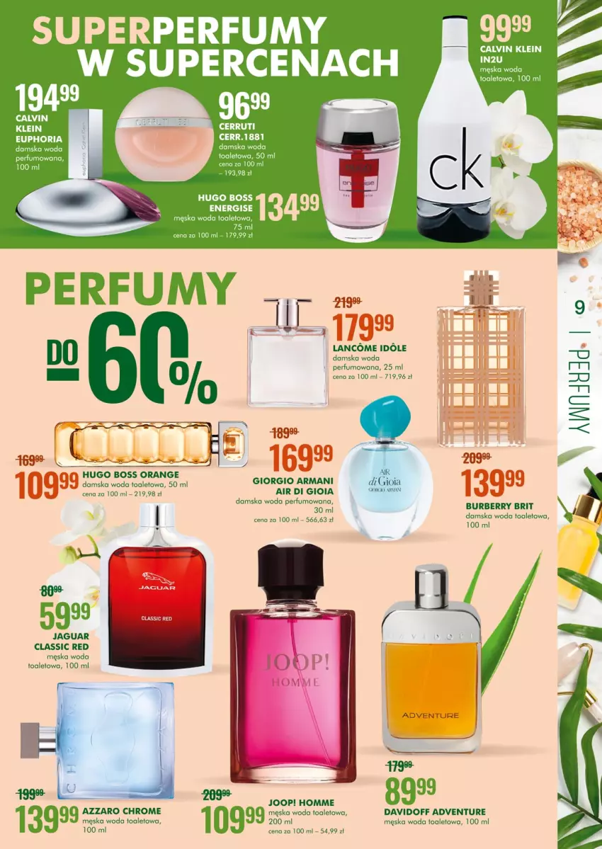 Gazetka promocyjna Super Pharm - Gazetka - ważna 16.09 do 29.09.2021 - strona 9 - produkty: Azzaro, Brit, Burberry, Cerruti, Davidoff, Giorgio Armani, Hugo Boss, Jaguar, JOOP!, Leon, Perfum, Woda, Woda toaletowa