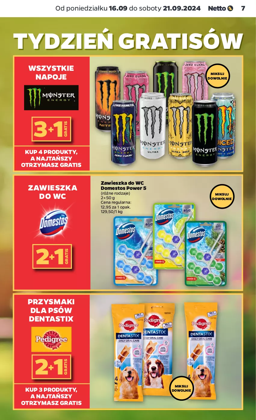 Gazetka promocyjna Netto - Artykuły spożywcze - ważna 16.09 do 21.09.2024 - strona 7 - produkty: Domestos, Gra, Napoje, Przysmaki, Zawieszka do wc