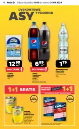 Gazetka promocyjna Netto - Artykuły spożywcze - Gazetka - ważna od 21.09 do 21.09.2024 - strona 4 - produkty: Por, Gra, Pepsi max, Twaróg, Ananas, Mirinda, Kawa, Szynka, Pepsi, Sport, Twaróg półtłusty, Woda mineralna, Woda, Cisowianka