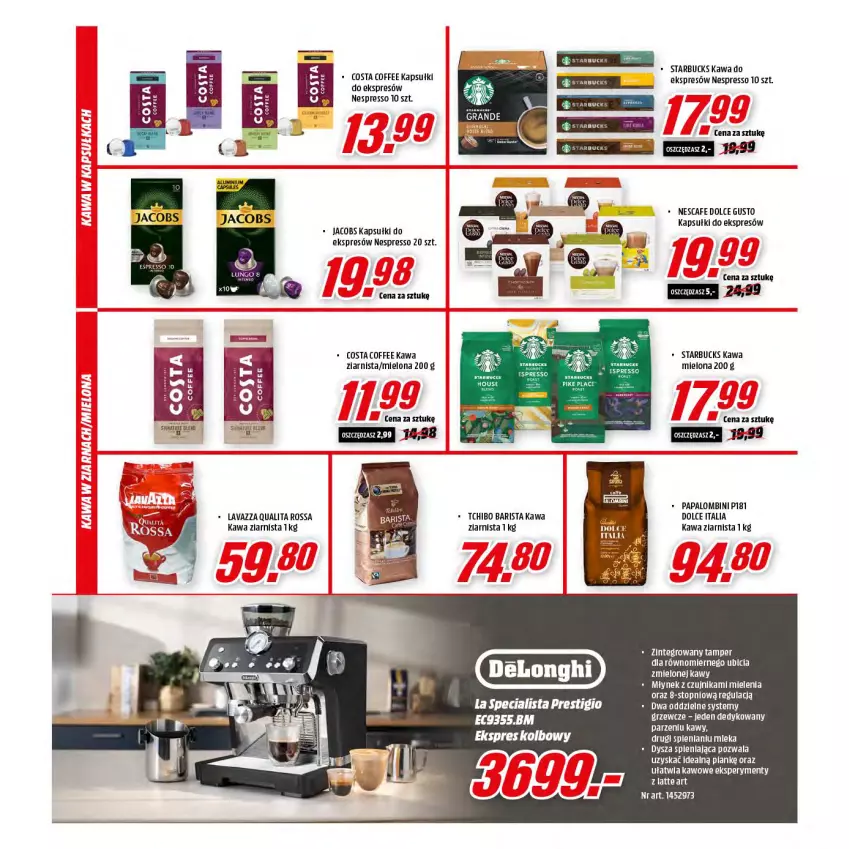 Gazetka promocyjna Media Markt - Gazetka Media Markt - ważna 01.12 do 24.12.2021 - strona 19 - produkty: BIC, Dolce Gusto, Jacobs, Kawa, Kawa ziarnista, Lavazza, Młynek, Tchibo, Tchibo Barista, Top