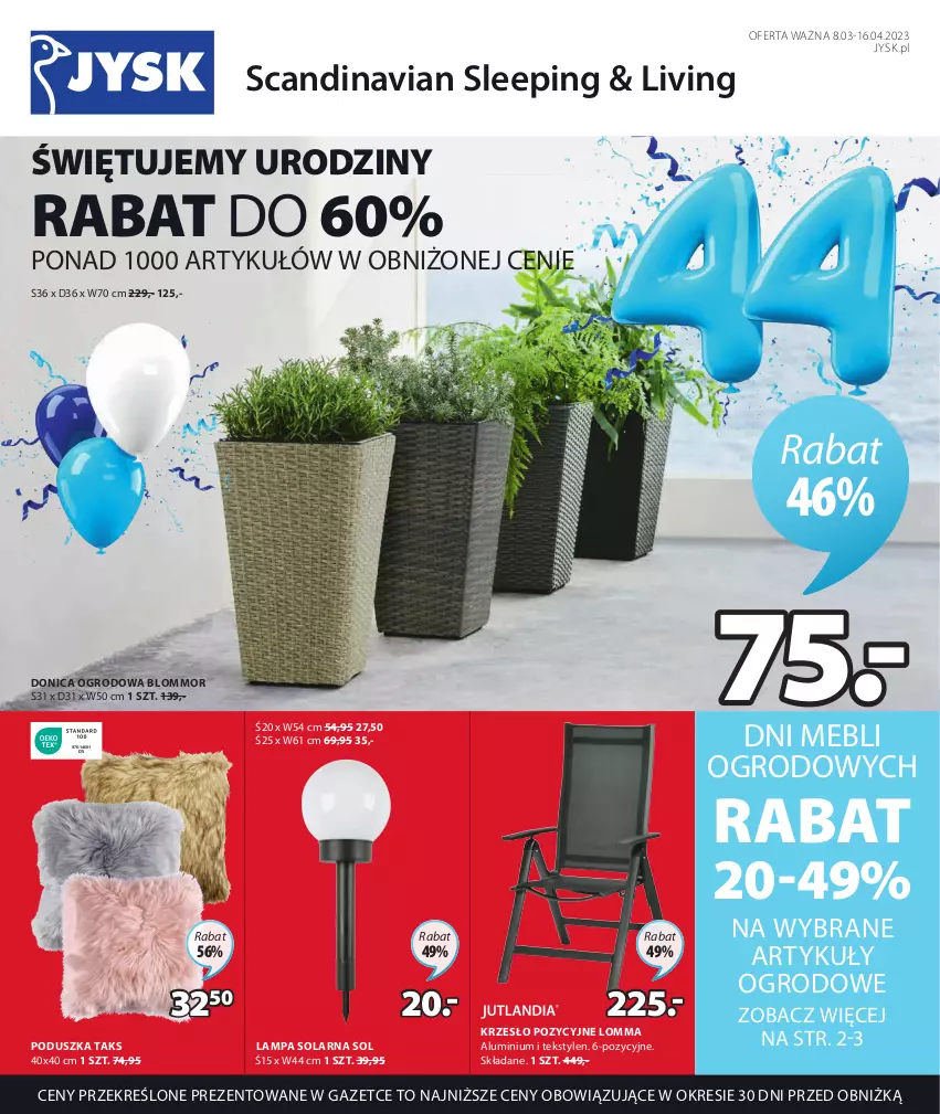 Gazetka promocyjna Jysk - Oferta tygodnia - ważna 08.03 do 16.04.2023 - strona 2 - produkty: Krzesło, Lampa, Poduszka