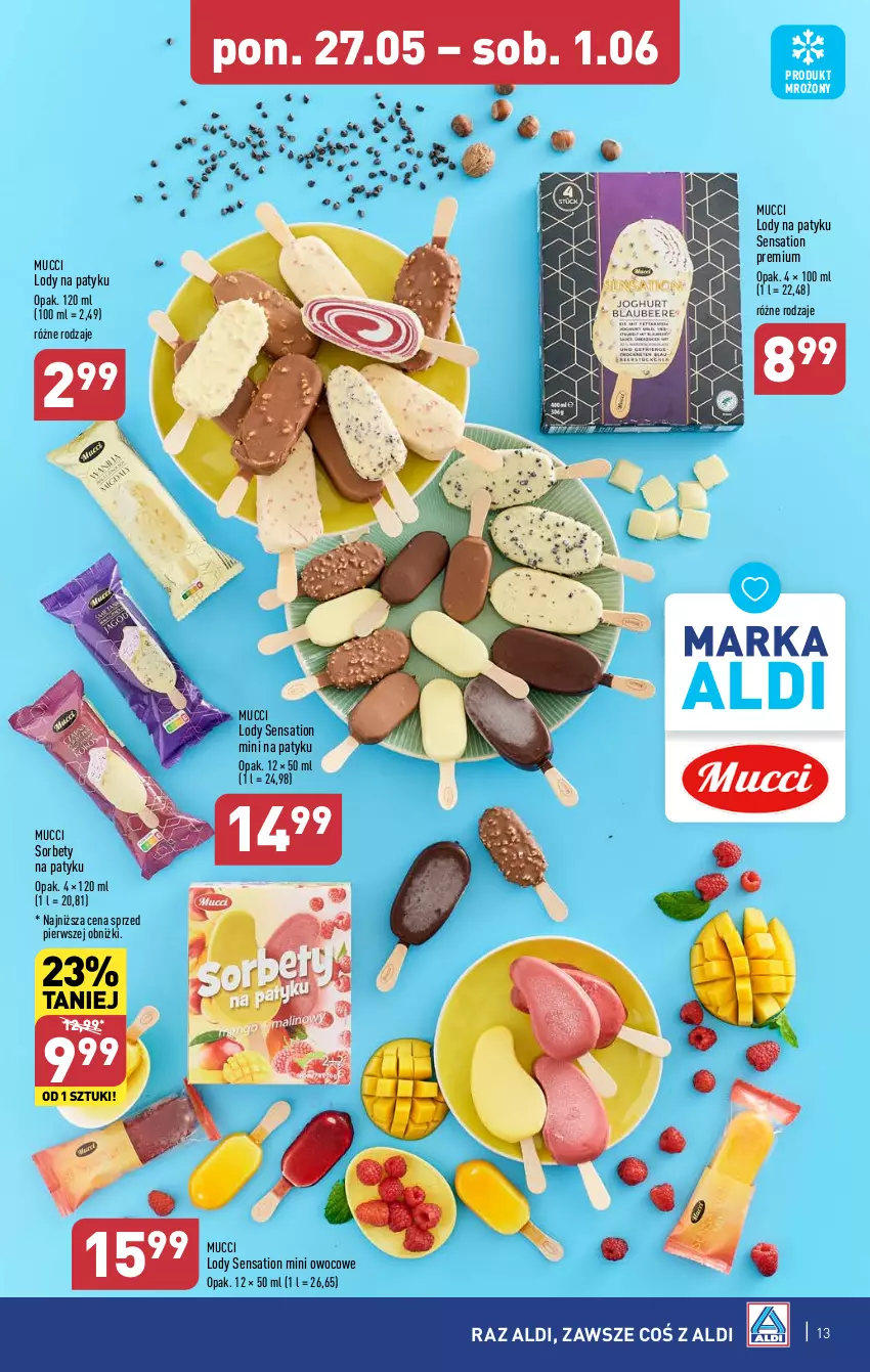 Gazetka promocyjna Aldi - Pełna oferta - ważna 27.05 do 01.06.2024 - strona 13 - produkty: Lody, Sati