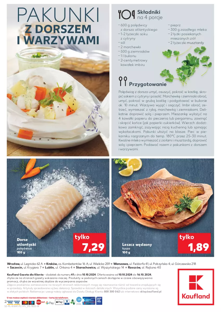 Gazetka promocyjna Kaufland - Mocny Start - ważna 10.10 do 16.10.2024 - strona 2 - produkty: Bulion, Cukier, Cytryny, Dorsz, Fa, Imbir, Kawa, Lion, Metro, Mleko, Mus, Orka, Papier, Piec, Piekarnik, Pieprz, Polędwica, Por, Sok, Sól, Tusz, Wagi, Wałek, Warzywa, Ziemniaki