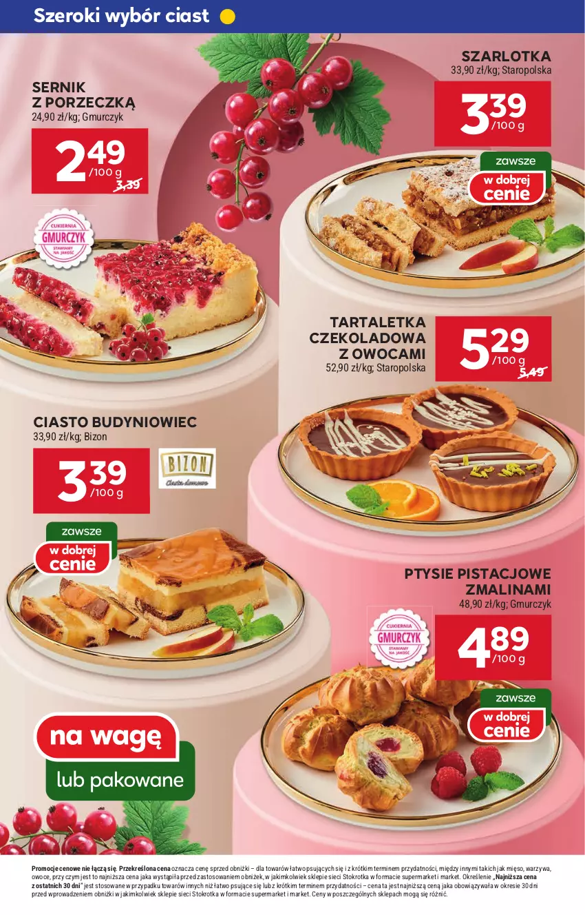 Gazetka promocyjna Stokrotka - Supermarket - ważna 29.08 do 04.09.2024 - strona 23 - produkty: Mięso, Owoce, Por, Ser, Szarlotka, Tarta, Warzywa