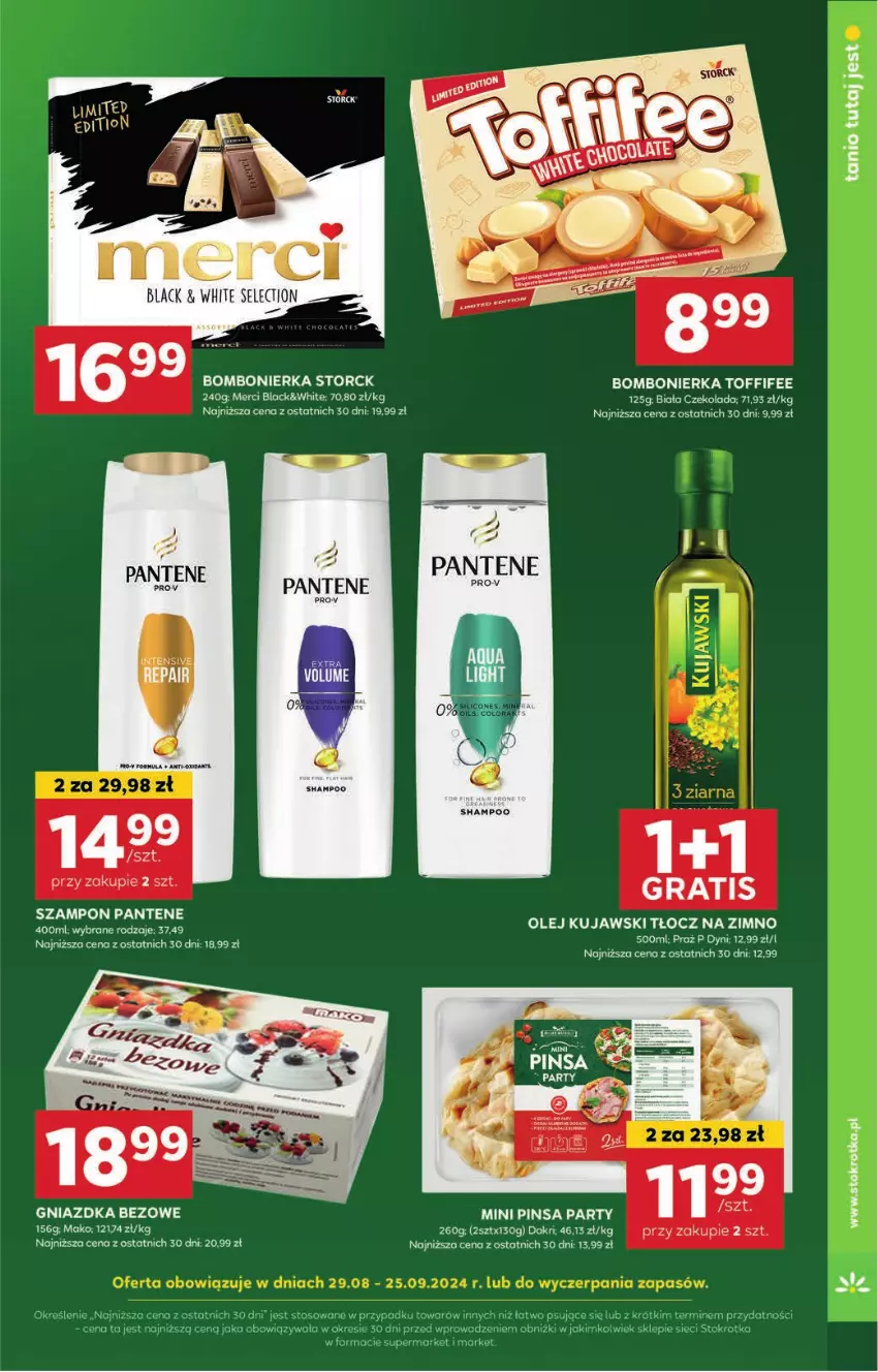 Gazetka promocyjna Stokrotka - Supermarket - ważna 29.08 do 04.09.2024 - strona 9 - produkty: Czekolada, Gra, Kujawski, Lack, Merci, Olej, Pantene, Toffifee