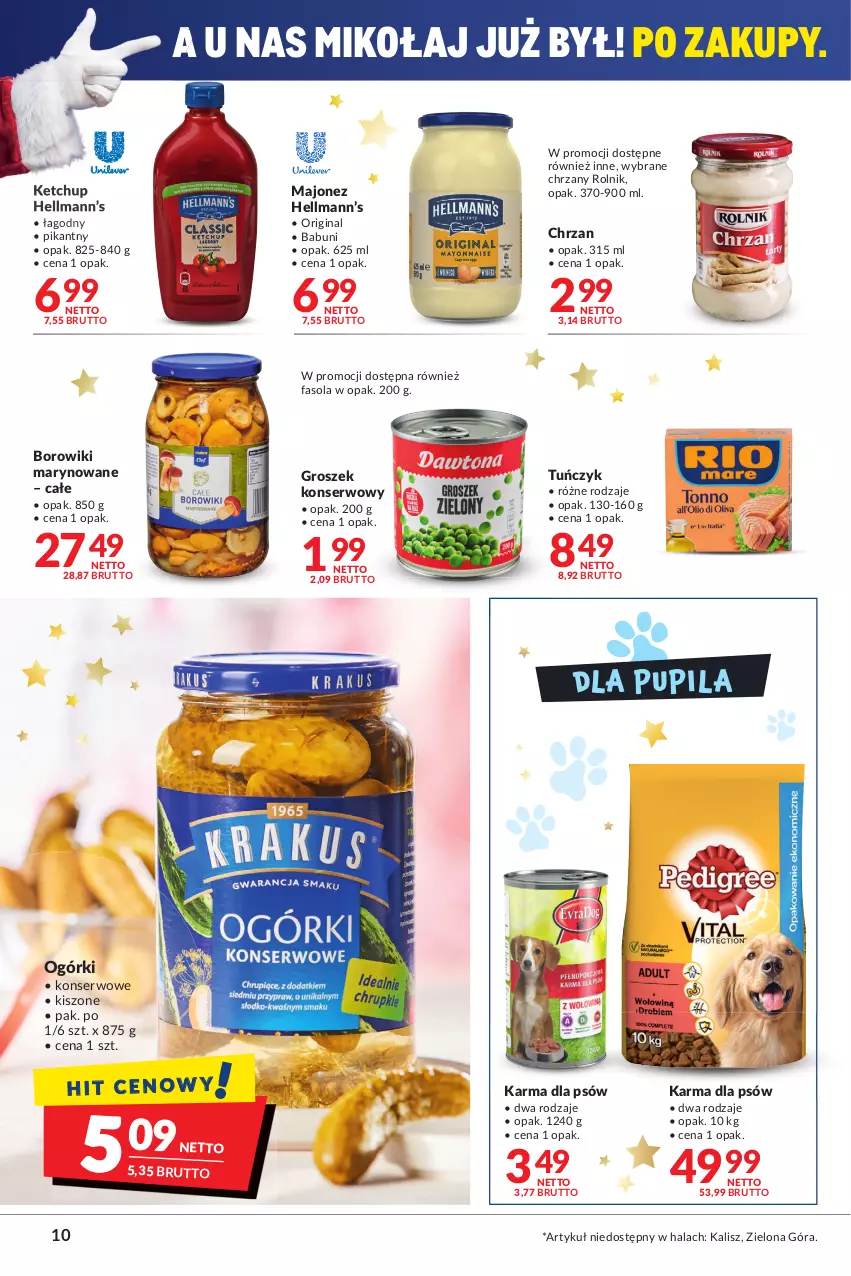 Gazetka promocyjna Makro - [Oferta promocyjna] Artykuły spożywcze i przemysłowe - ważna 14.12 do 26.12.2021 - strona 10 - produkty: Babuni, Borowiki, Borowiki marynowane, Chrzan, Fa, Fasola, Gin, Groszek, Hellmann’s, Ketchup, Majonez, Rolnik, Ser, Tuńczyk