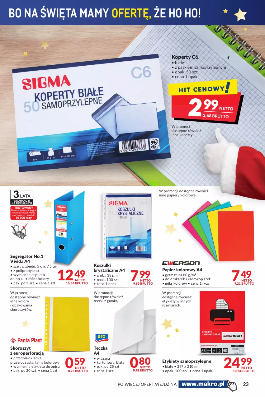 Gazetka promocyjna Makro - [Oferta promocyjna] Artykuły spożywcze i przemysłowe - ważna 14.12 do 26.12.2021 - strona 23 - produkty: Gra, Kosz, Mop, Papier, Rama, Ser