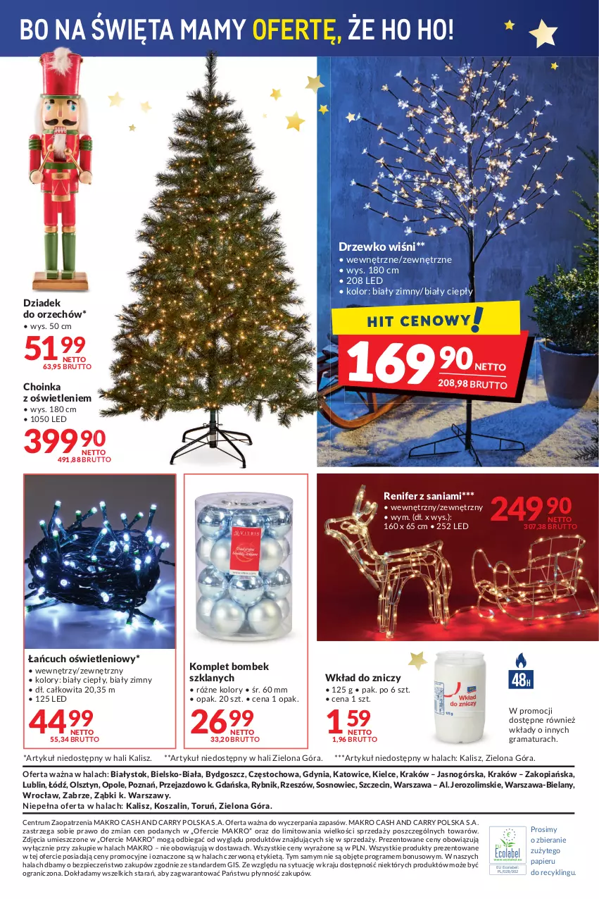 Gazetka promocyjna Makro - [Oferta promocyjna] Artykuły spożywcze i przemysłowe - ważna 14.12 do 26.12.2021 - strona 33 - produkty: Choinka, Dziadek do orzechów, Gra, Inka, Kosz, Papier, Piec, Rama, Renifer, Rum, Sos, Szal, Znicz