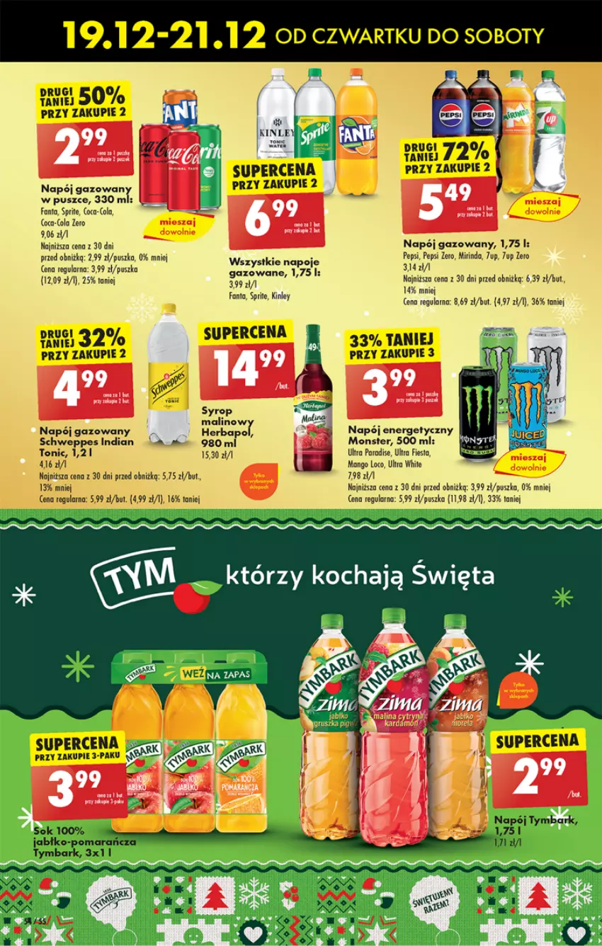 Gazetka promocyjna Biedronka - Od czwartku - ważna 19.12 do 25.12.2024 - strona 65 - produkty: 7up, Fa, Fanta, Mango, Mirinda, Napój, Napój gazowany, Napoje, Pepsi, Sprite