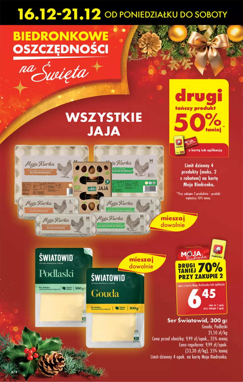 Gazetka promocyjna Biedronka - Od czwartku - ważna 19.12 do 25.12.2024 - strona 8 - produkty: Dron, Gouda, Jaja, Podlaski, Puf, Ser