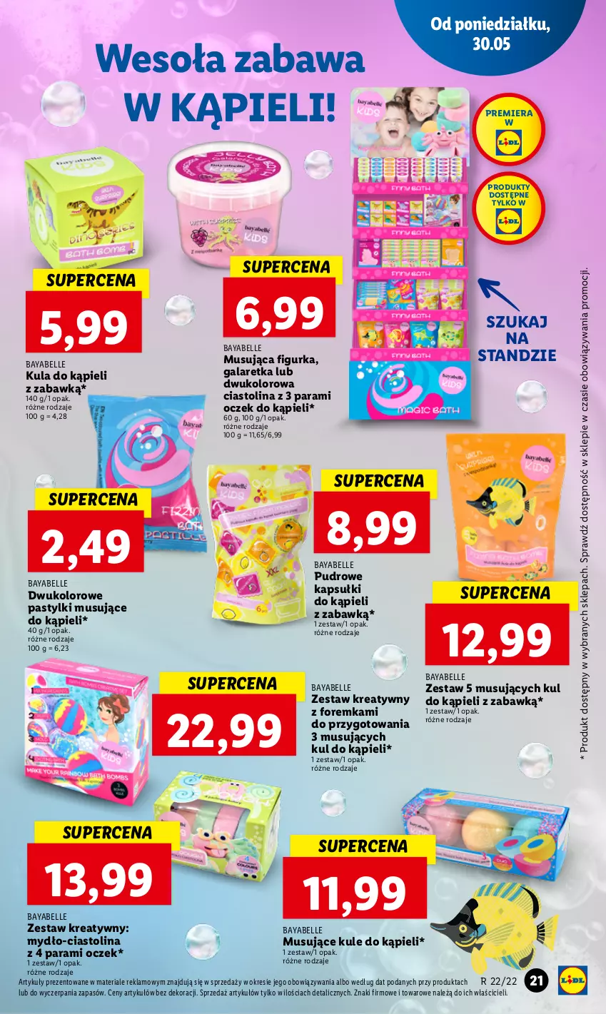 Gazetka promocyjna Lidl - GAZETKA - ważna 30.05 do 01.06.2022 - strona 21 - produkty: Bell, Gala, Galaretka, Kula do kąpieli, Mus, Mydło, Pastylki