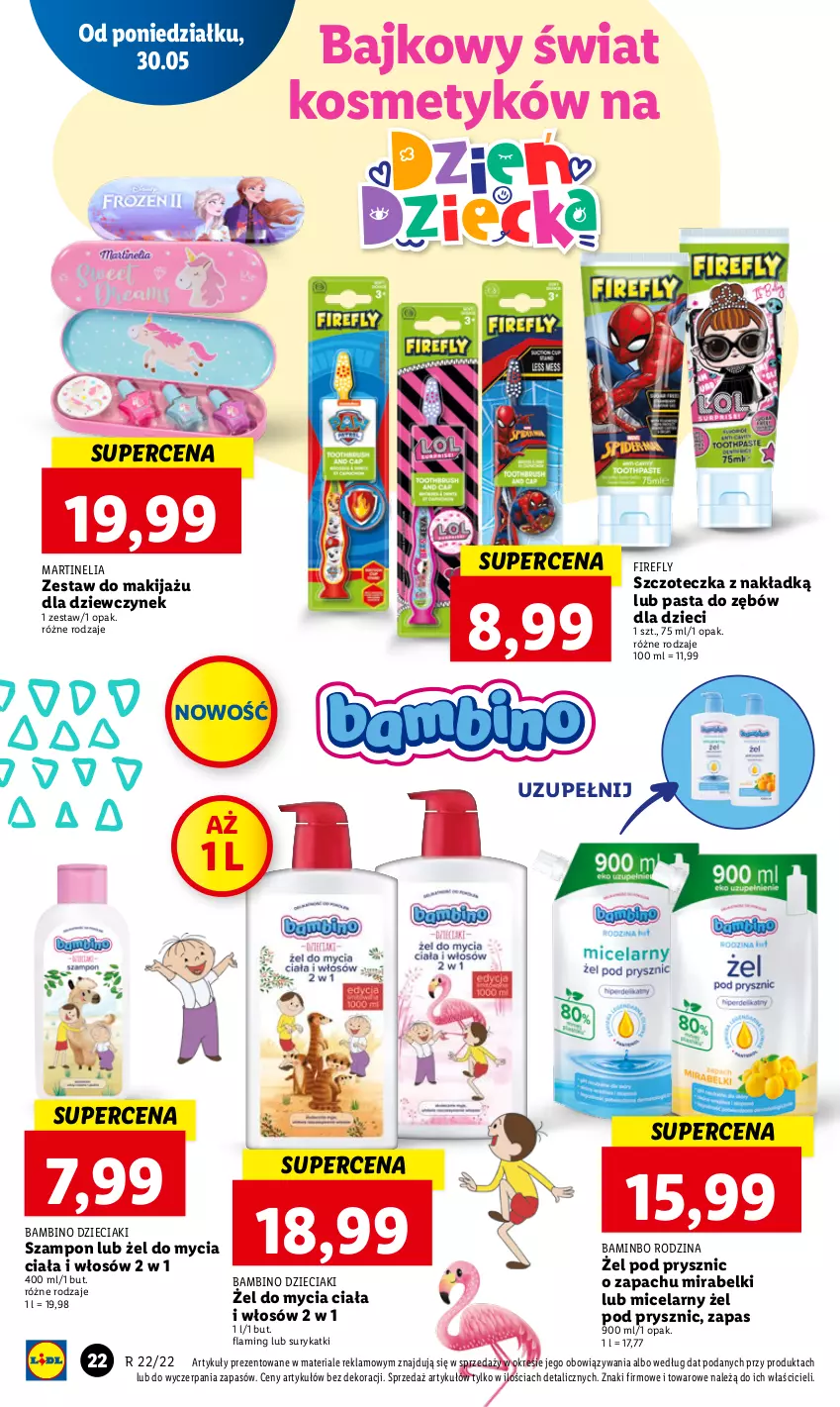 Gazetka promocyjna Lidl - GAZETKA - ważna 30.05 do 01.06.2022 - strona 22 - produkty: Dzieci, Makijaż, Pasta do zębów, Szampon, Szczoteczka