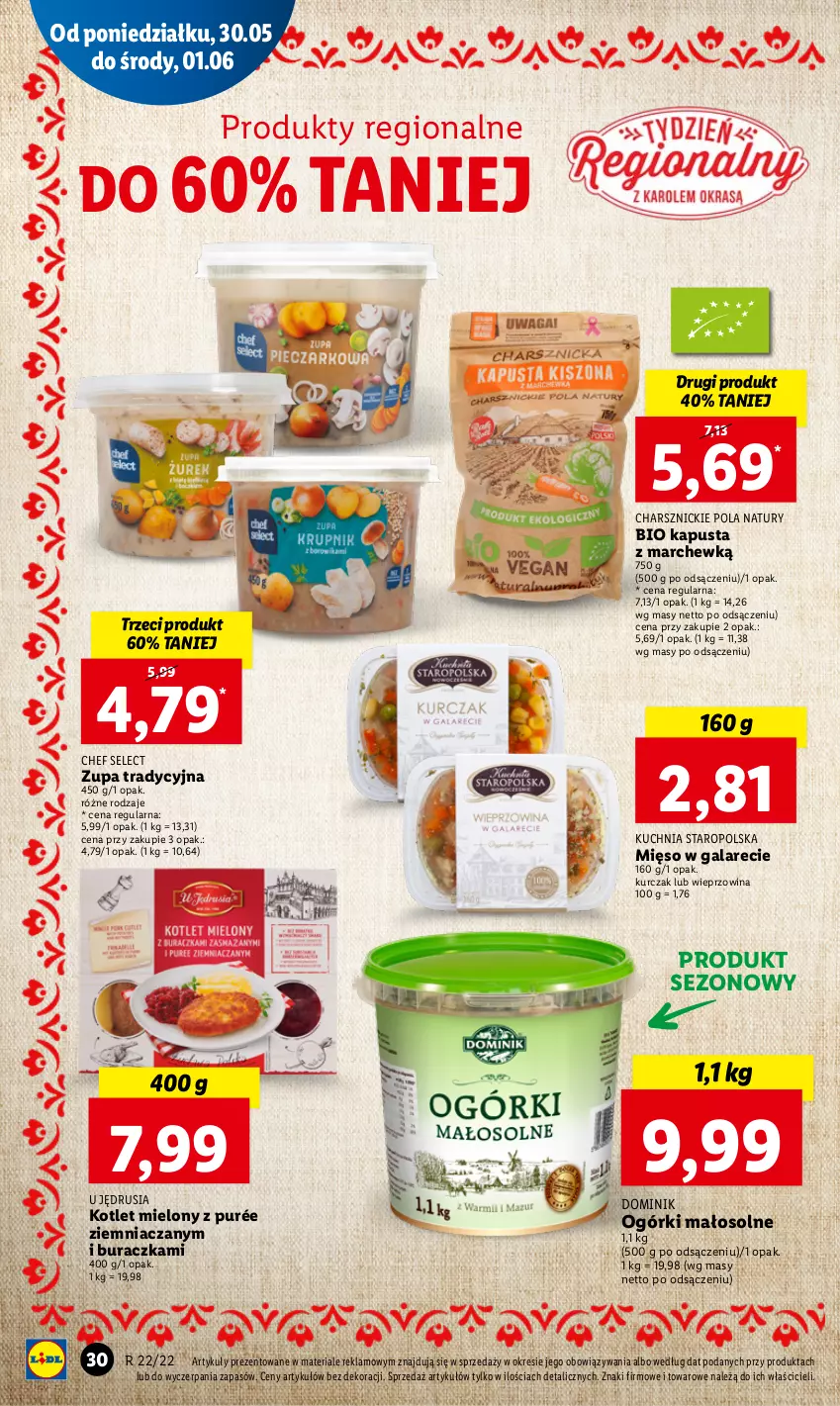 Gazetka promocyjna Lidl - GAZETKA - ważna 30.05 do 01.06.2022 - strona 30 - produkty: Gala, Kotlet, Kuchnia, Kuchnia Staropolska, Kurczak, Mięso, Mięso w galarecie, Pur, Wieprzowina, Zupa