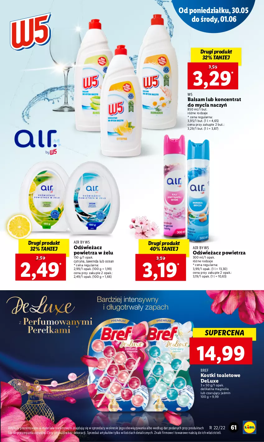 Gazetka promocyjna Lidl - GAZETKA - ważna 30.05 do 01.06.2022 - strona 61 - produkty: Bref, Do mycia naczyń, Koncentrat do mycia naczyń, Odświeżacz powietrza