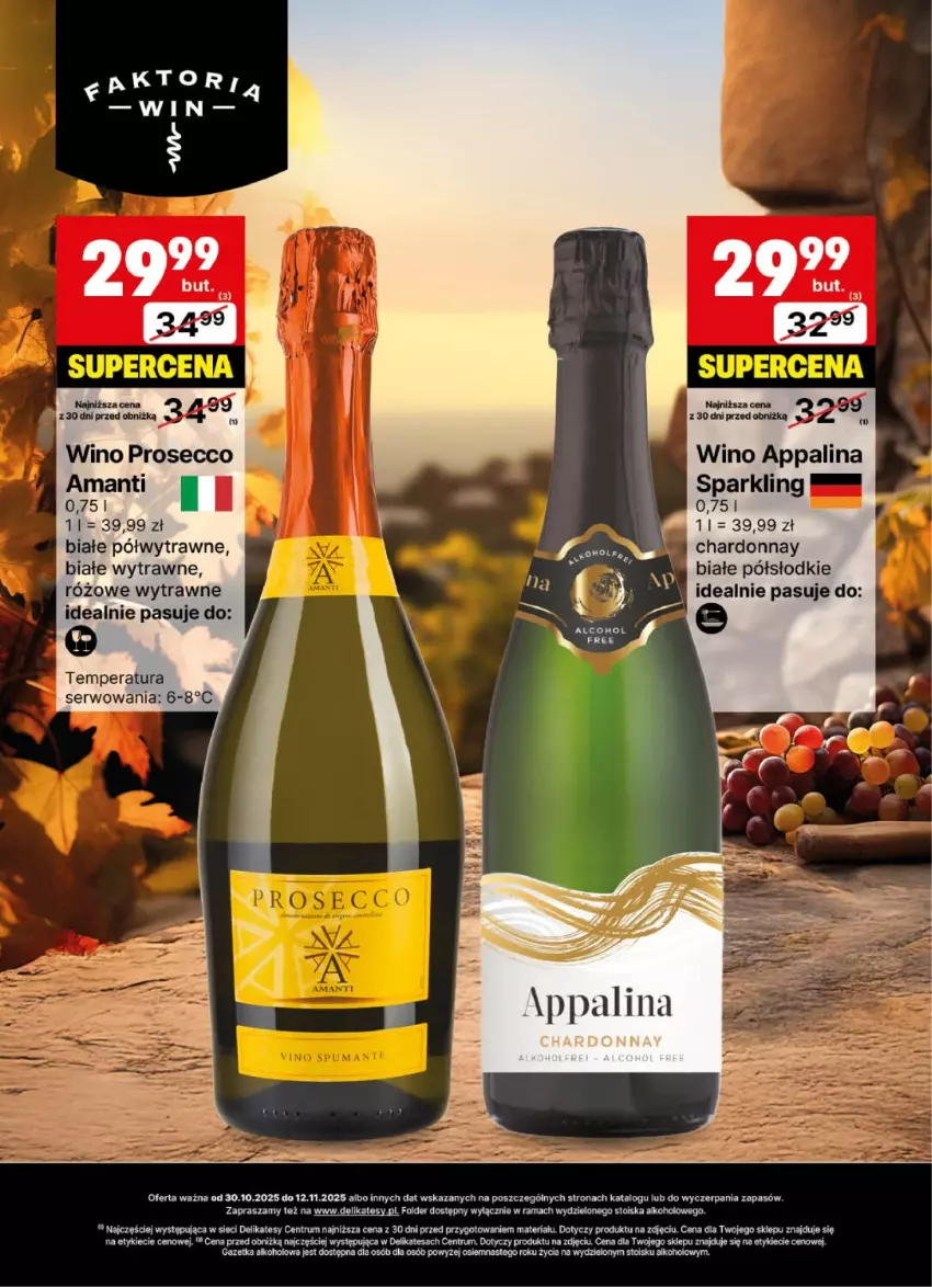Gazetka promocyjna Delikatesy Centrum - Delibarek DC44-DC45 - ważna 30.10 do 12.11.2025 - strona 4 - produkty: Chardonnay, Prosecco, Rama, Rum, Ser, Wino