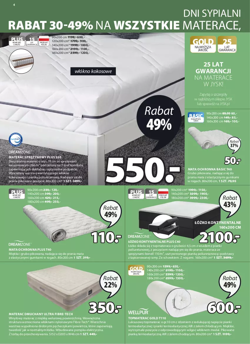 Gazetka promocyjna Jysk - Rabaty do 60% - ważna 10.02 do 23.02.2021 - strona 5 - produkty: JBL, Kokos, LG, Mata ochronna, Materac, Materac dmuchany, Materac sprężynowy, Moda, Pompka, Tera, Top