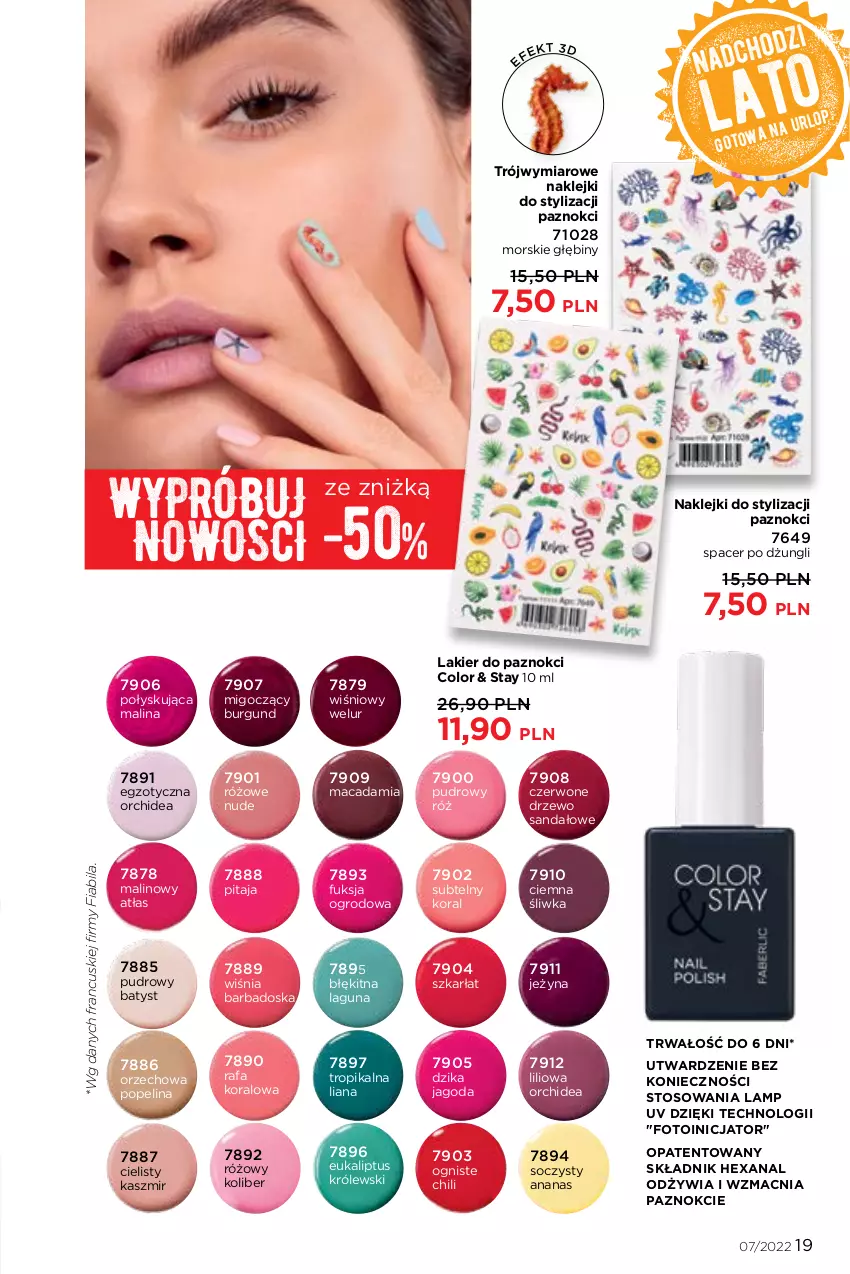 Gazetka promocyjna Faberlic - ważna 25.04 do 15.05.2022 - strona 19 - produkty: Acer, Ananas, Fa, Klej, Królewski, Lakier, Lakier do paznokci, Sandał