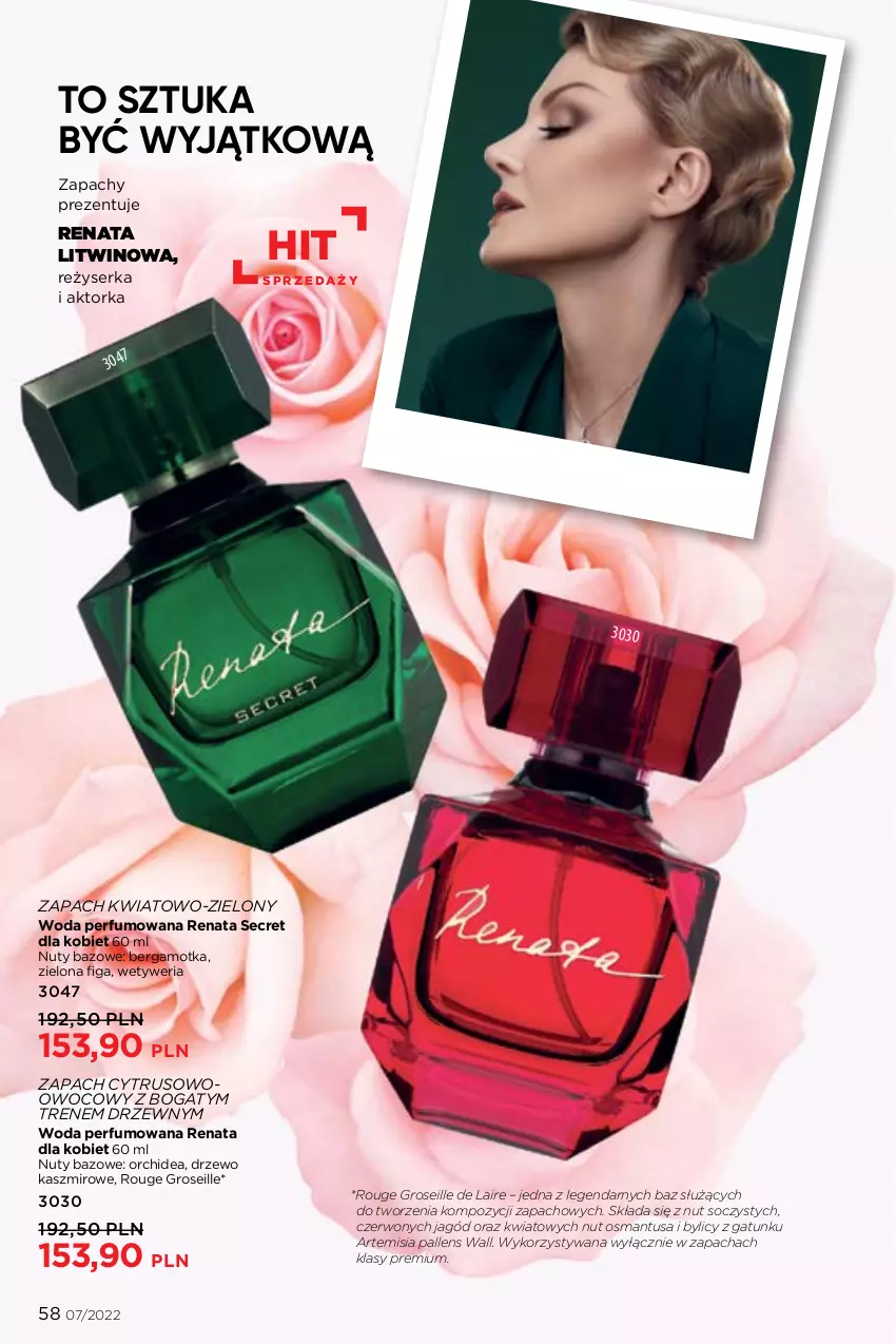 Gazetka promocyjna Faberlic - ważna 25.04 do 15.05.2022 - strona 58 - produkty: Nuty, Orka, Perfum, Ser, Wino, Woda, Woda perfumowana