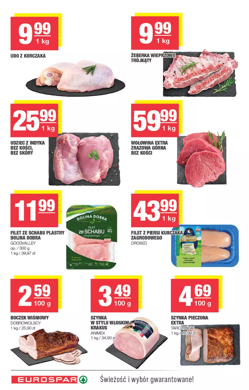 Gazetka promocyjna Spar - EuroSpar - ważna 01.12 do 11.12.2025 - strona 6 - produkty: Boczek, Filet z piersi kurczaka, Krakus, Kurczak, Piec, Szynka, Udo z kurczaka, Udziec z indyka, Wołowina