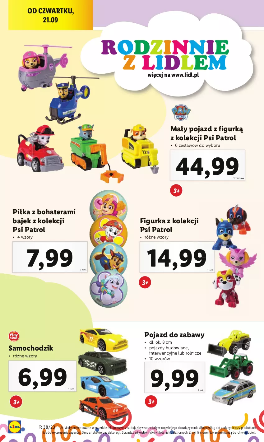 Gazetka promocyjna Lidl - GAZETKA - ważna 18.09 do 23.09.2023 - strona 22 - produkty: Chodzik, Pojazd, Pojazdy budowlane, Psi Patrol, Tera