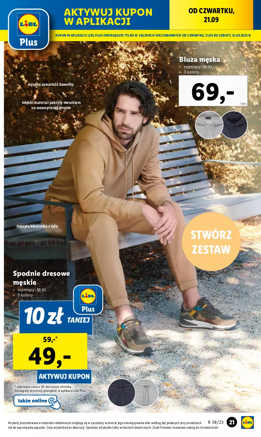 Gazetka promocyjna Lidl - GAZETKA - ważna 18.09 do 23.09.2023 - strona 27 - produkty: Bluza, Dres, Sok, Spodnie, Spodnie dresowe