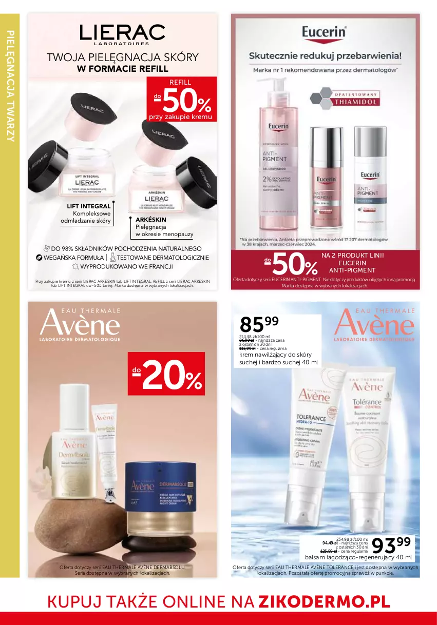 Gazetka promocyjna Ziko - Gazetka Ziko Dermo - ważna 10.07 do 23.07.2025 - strona 16 - produkty: Avène, Gra, Krem nawilżający, Lierac, Ser