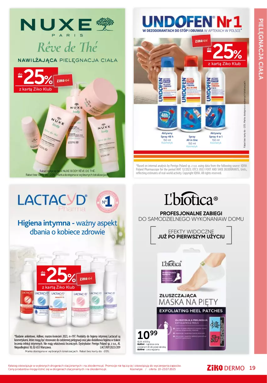 Gazetka promocyjna Ziko - Gazetka Ziko Dermo - ważna 10.07 do 23.07.2025 - strona 19 - produkty: Body, Nuxe, Ser