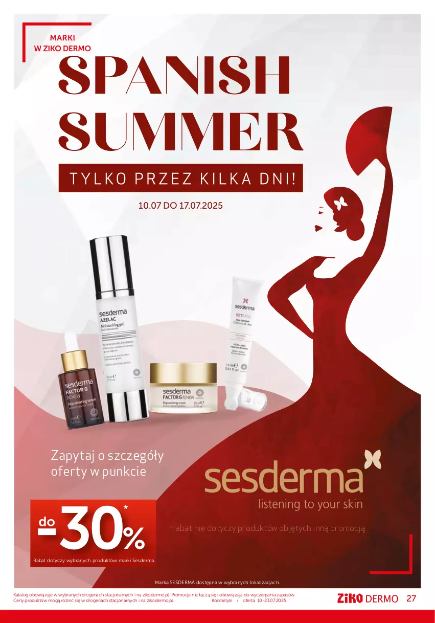 Gazetka promocyjna Ziko - Gazetka Ziko Dermo - ważna 10.07 do 23.07.2025 - strona 27 - produkty: Sesderma