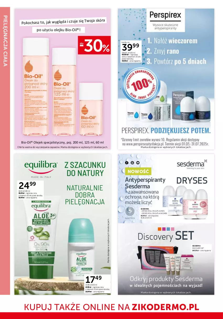 Gazetka promocyjna Ziko - Gazetka Ziko Dermo - ważna 10.07 do 23.07.2025 - strona 28 - produkty: Antyperspirant, Bio-Oil, Discover, Koc, Olej, Sesderma