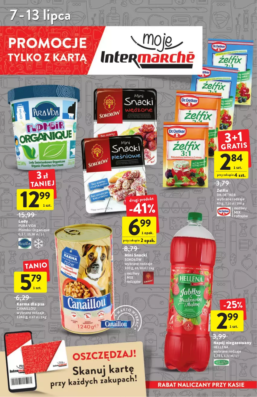 Gazetka promocyjna Intermarche - ważna 07.07 do 13.07.2022 - strona 2 - produkty: Canaillou, Hellena, Lody, Napój, Napój niegazowany, Pur, Sok, Sokołów