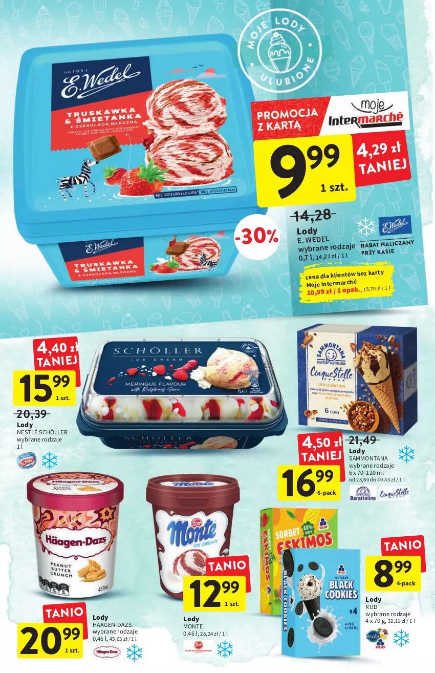 Gazetka promocyjna Intermarche - ważna 07.07 do 13.07.2022 - strona 22 - produkty: E. Wedel, Lody, Monte, Nestlé