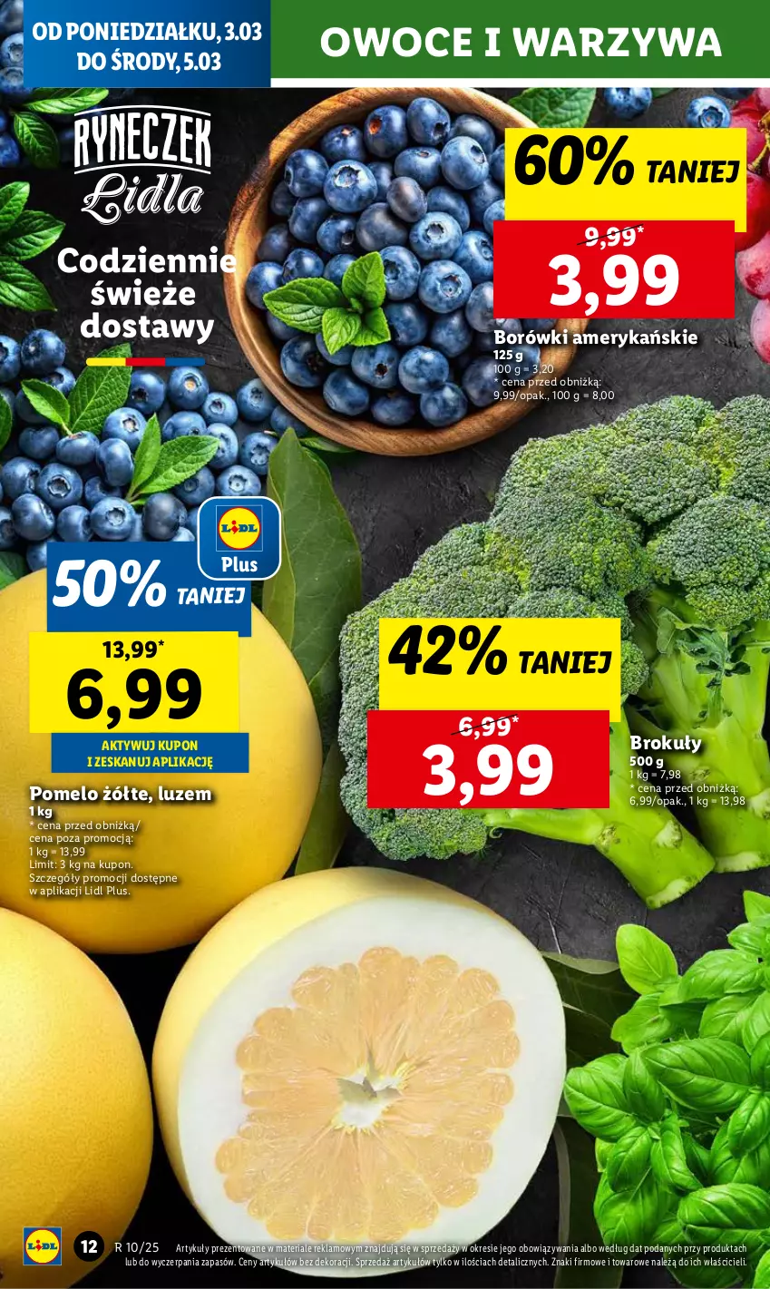 Gazetka promocyjna Lidl - GAZETKA - ważna 03.03 do 05.03.2025 - strona 16 - produkty: Brokuły, Owoce, Pomelo, Warzywa