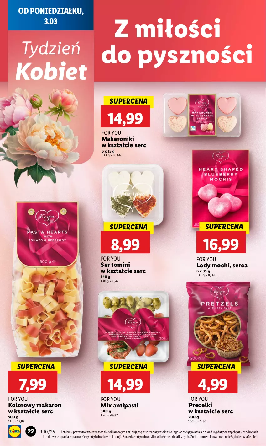 Gazetka promocyjna Lidl - GAZETKA - ważna 03.03 do 05.03.2025 - strona 22 - produkty: Lody, Makaron, Precelki, Ser