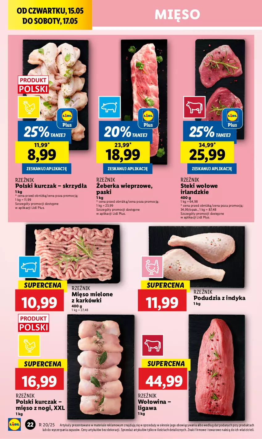 Gazetka promocyjna Lidl - GAZETKA - ważna 15.05 do 17.05.2025 - strona 26 - produkty: Kurczak, Mięso, Mięso mielone, Stek, Wołowina