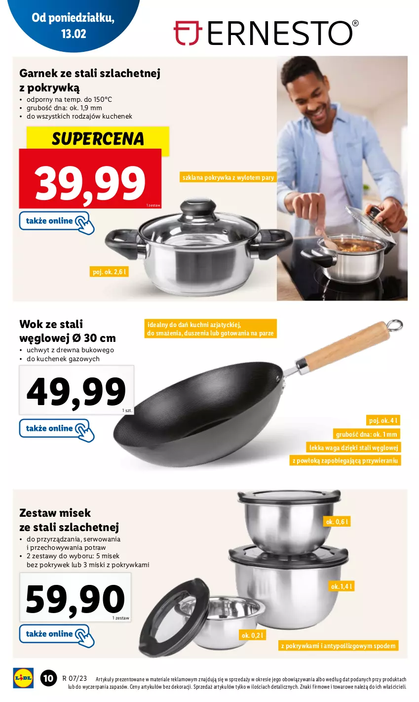 Gazetka promocyjna Lidl - GAZETKA - ważna 13.02 do 18.02.2023 - strona 10 - produkty: Garnek, LANA, Por, Ser, Waga