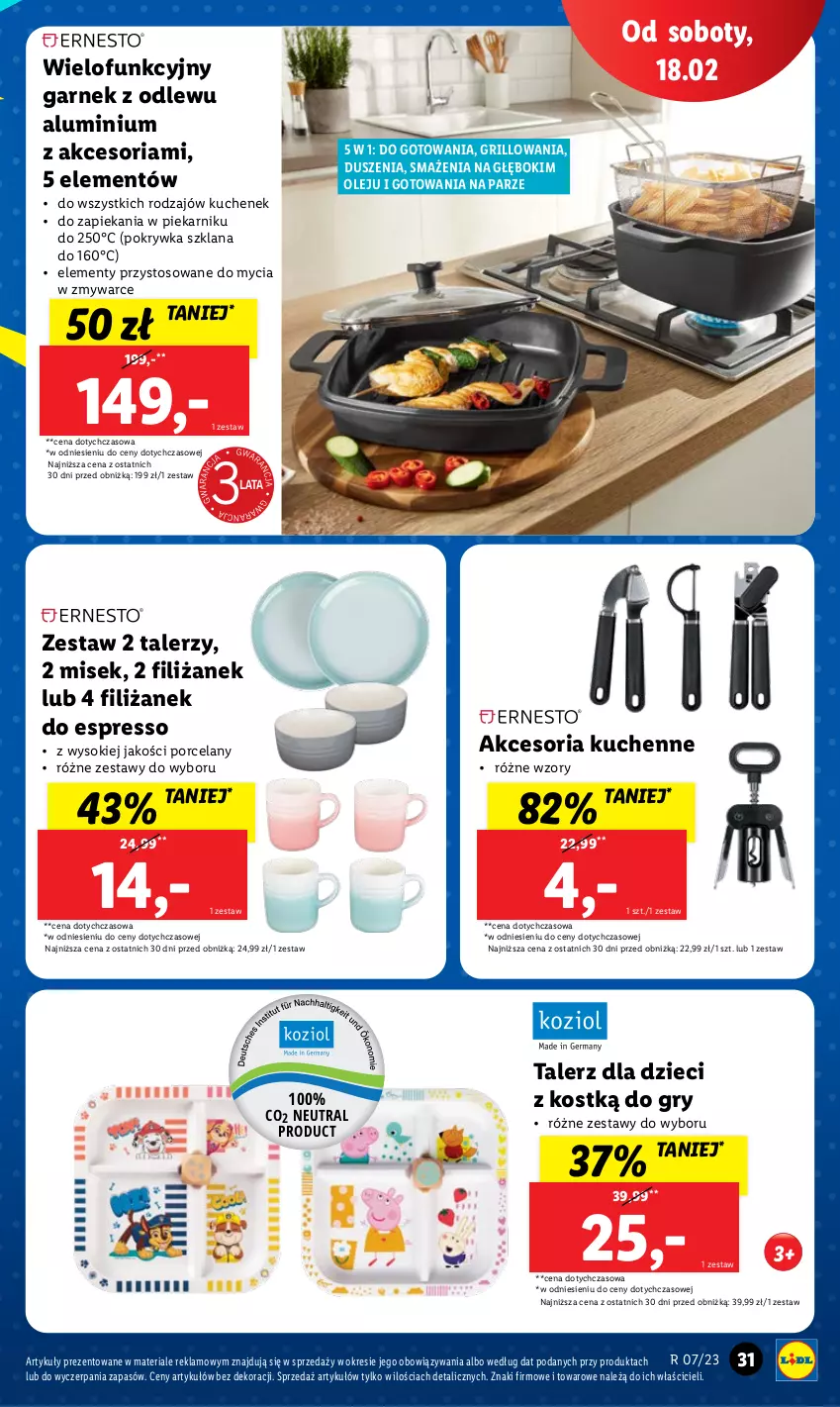 Gazetka promocyjna Lidl - GAZETKA - ważna 13.02 do 18.02.2023 - strona 33 - produkty: Dzieci, Garnek, Grill, Gry, LANA, Olej, Piekarnik, Pokrywka szklana, Por, Sok, Talerz