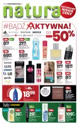 Gazetka promocyjna Drogerie Natura - Gazetka Drogerie Natura - Gazetka - ważna od 21.04 do 21.04.2021 - strona 1 - produkty: Woda perfumowana, Bruno Banani, Ser, Bio-Oil, Finish, Mleczko do ciała, Perfum, Pasta do zębów, KOBO, Adidas, Tusz, L’Oréal, Mleczko, Woda toaletowa, Mexx, Puder, Szampon, Syoss, Deser, Odżywka, Woda, Olej, Nivea, Podkład, Farba do włosów, Fa