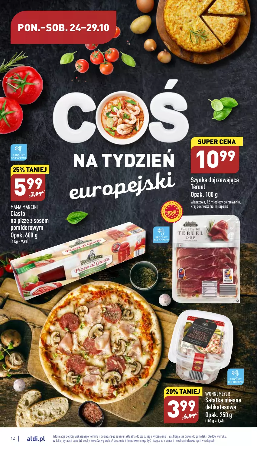 Gazetka promocyjna Aldi - Pełny katalog - ważna 24.10 do 29.10.2022 - strona 14 - produkty: Sałat, Sałatka, Sos, Szynka