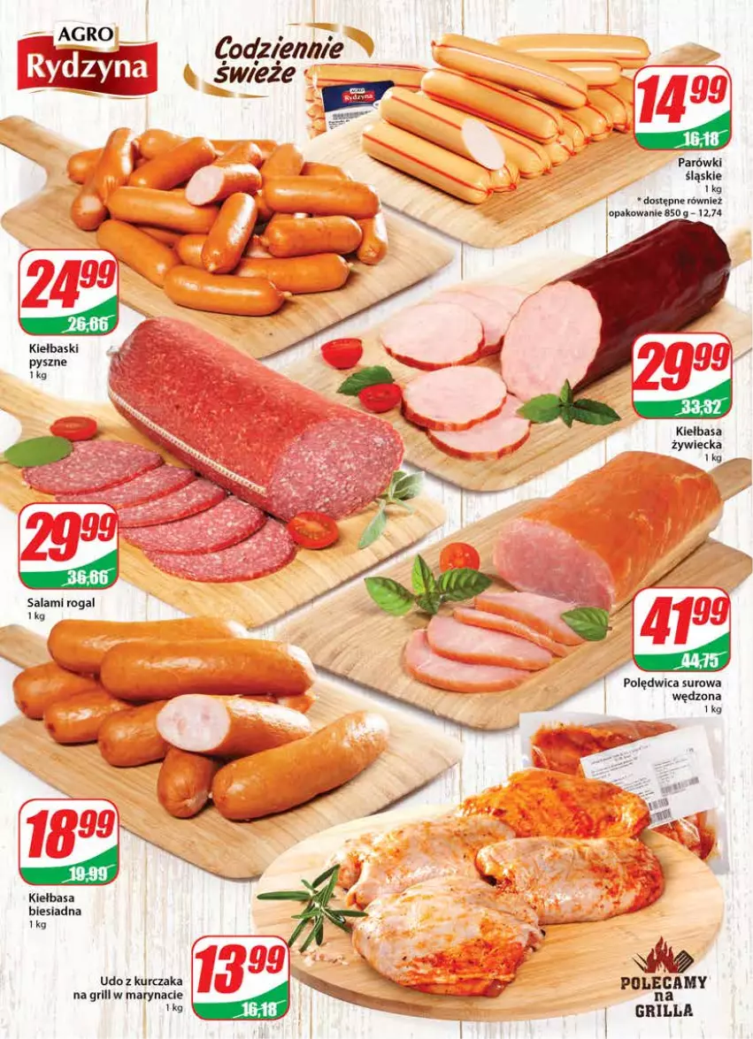 Gazetka promocyjna Dino - Gazetka 30 - ważna 26.07 do 01.08.2023 - strona 10 - produkty: Grill, Kiełbasa, Kurczak, Parówki, Polędwica, Salami, Udo z kurczaka