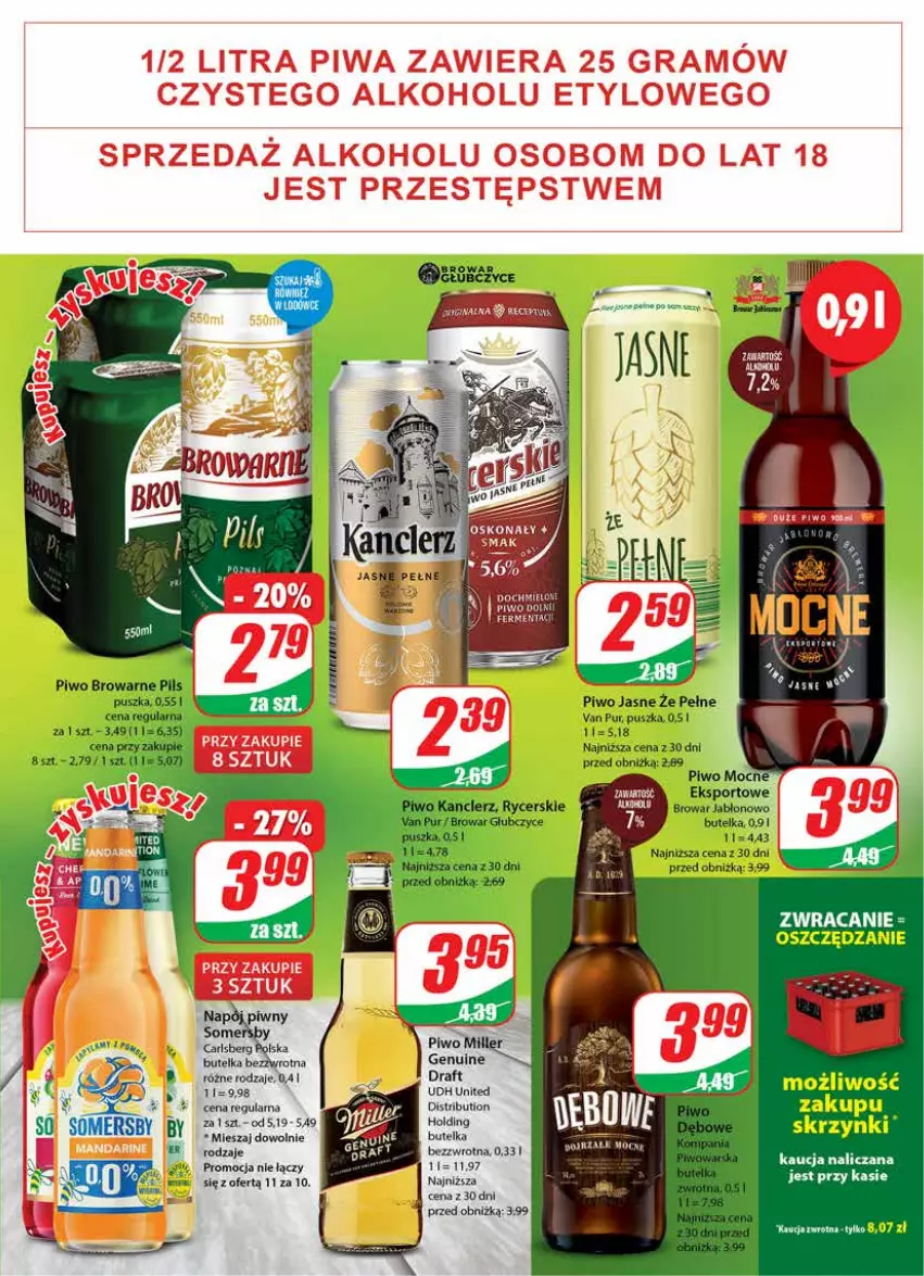 Gazetka promocyjna Dino - Gazetka 30 - ważna 26.07 do 01.08.2023 - strona 17 - produkty: Piwo, Piwo jasne, Pur, Somersby