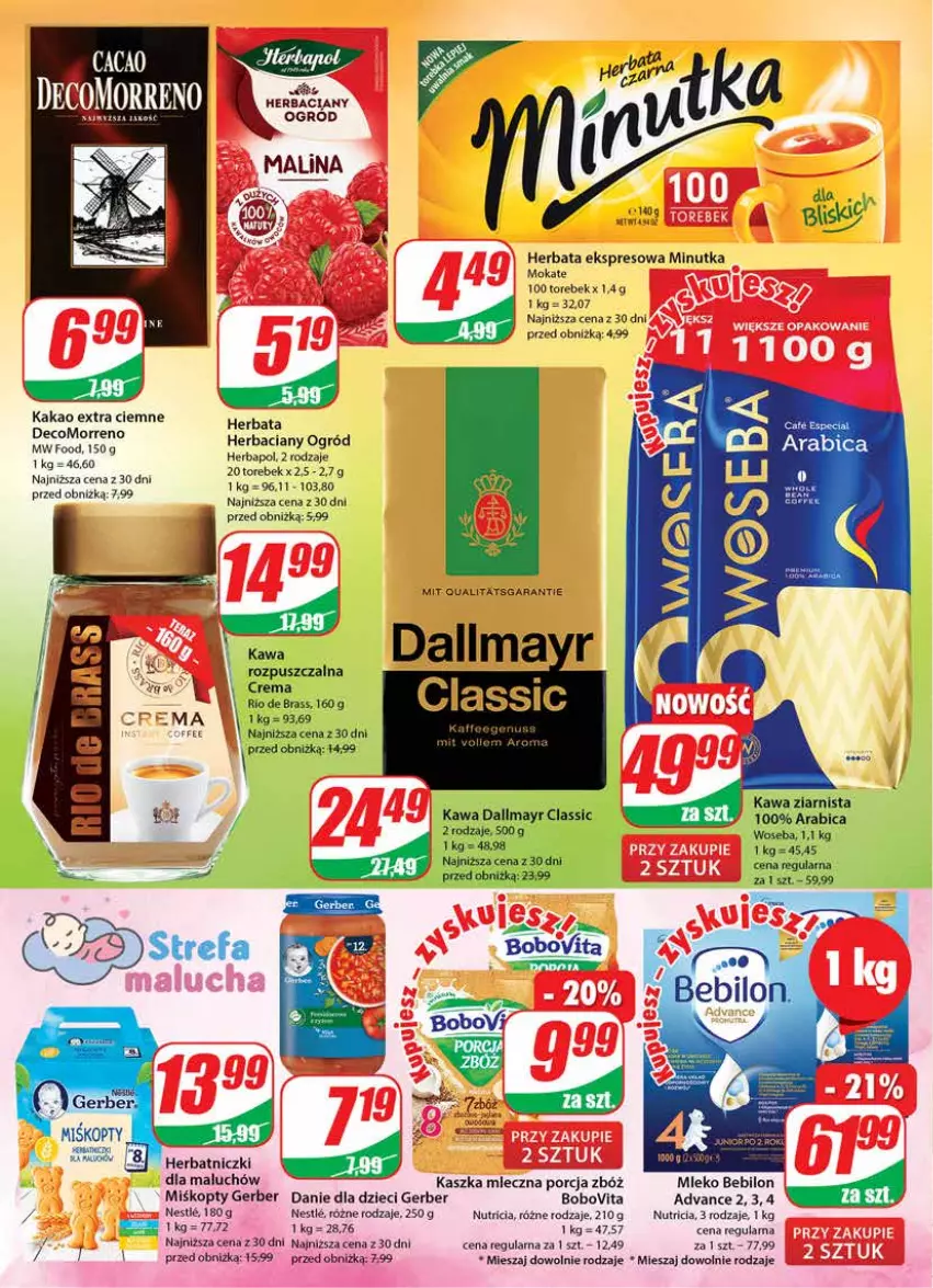 Gazetka promocyjna Dino - Gazetka 30 - ważna 26.07 do 01.08.2023 - strona 4 - produkty: BEBILON, BIC, BoboVita, Dallmayr, Danie dla dzieci, Dzieci, Gerber, Herbapol, Herbata, Kakao, Kawa, Kawa rozpuszczalna, Kawa ziarnista, Mleko, Mleko Bebilon, Ogród, Por, Woseba