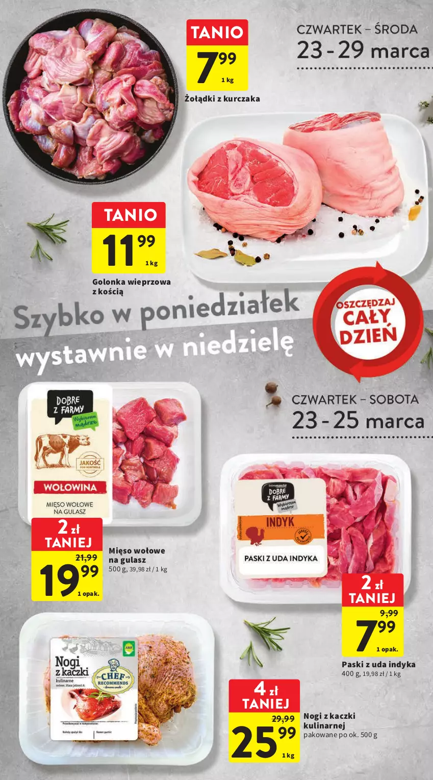 Gazetka promocyjna Intermarche - Gazetka Intermarche - ważna 23.03 do 29.03.2023 - strona 17 - produkty: Golonka wieprzowa, Kurczak, Mięso, Mięso wołowe