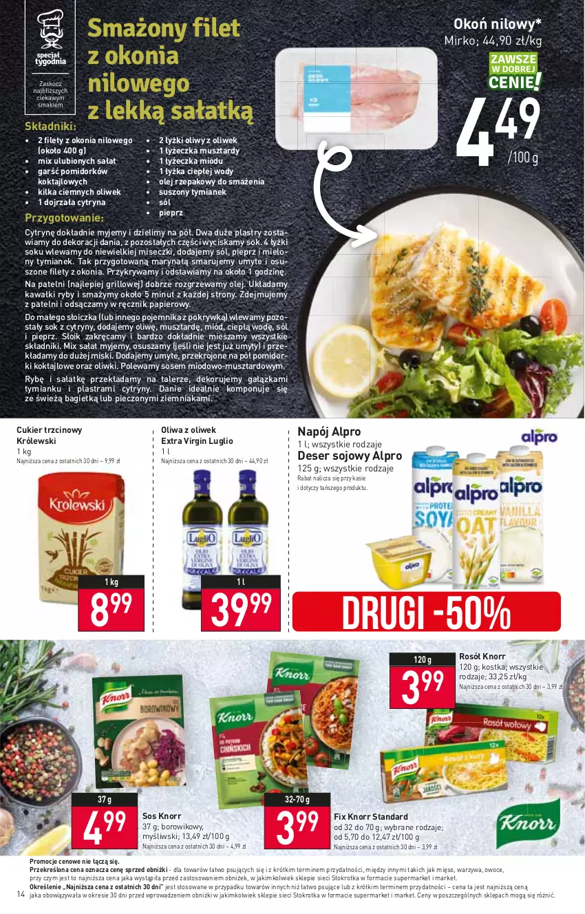 Gazetka promocyjna Stokrotka - Supermarket - ważna 16.11 do 22.11.2023 - strona 16 - produkty: Alpro, Cukier, Cukier trzcinowy, Cytryny, Deser, Gin, Grill, Kawa, Knorr, Królewski, Mięso, Miód, Mus, Napój, Olej, Olej rzepakowy, Oliwa z oliwek, Oliwki, Owoce, Papier, Piec, Pieprz, Pojemnik, Pomidorki, Ręcznik, Rosół, Sałat, Ser, Sok, Sól, Sos, Talerz, Warzywa, Wiko