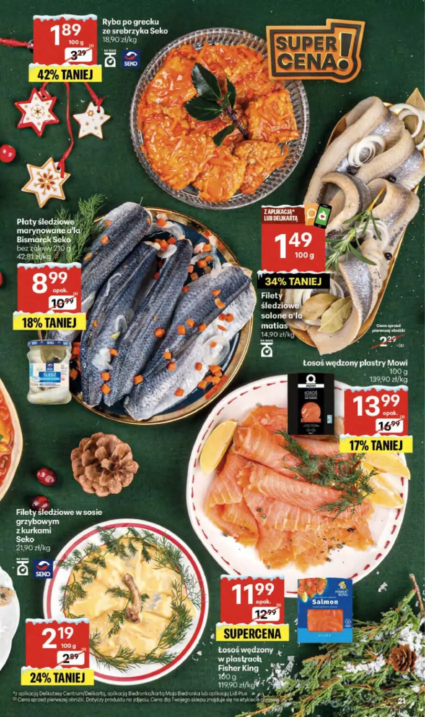Gazetka promocyjna Delikatesy Centrum - Franczyza DC51 Czwartek - ważna 18.12 do 23.12.2025 - strona 21 - produkty: Dron, Ryba, Ryba po grecku, SEKO